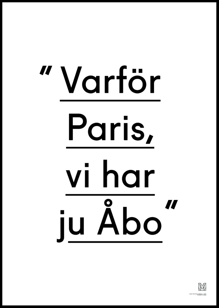 Varför Paris vi har ju Åbo poster - Image 2