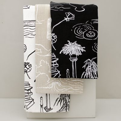 Mielenmaisemia tea towel