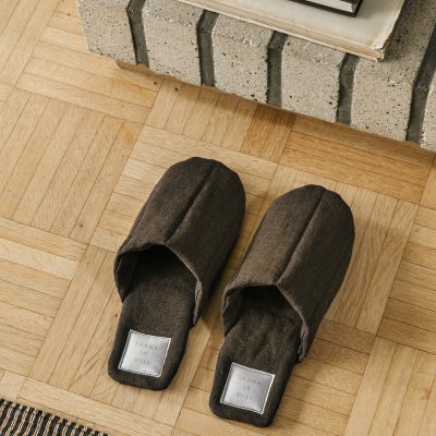 Dark brown slippers