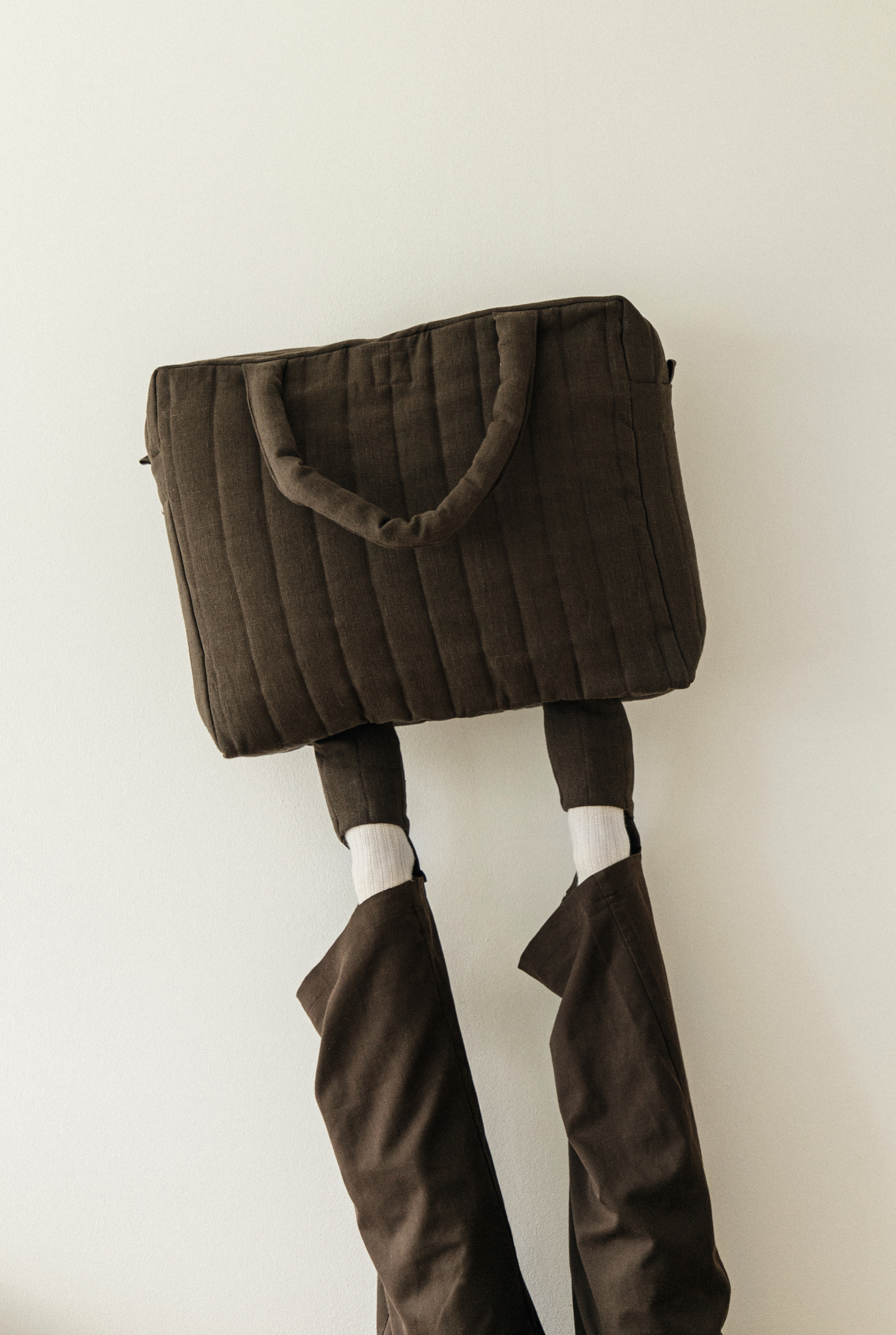 Dark brown weekender bag